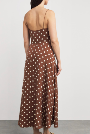 Dôen Silk-Blend Satin Lorraine Midi Dress 5