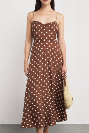 Dôen Silk-Blend Satin Lorraine Midi Dress 3