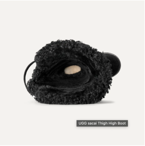 Sacai x Ugg Black Over The Knee Sheepskin Boots 2025 10