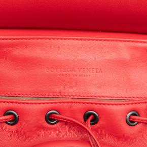 Bottega Veneta Red Leather Intrecciato Backpack 5