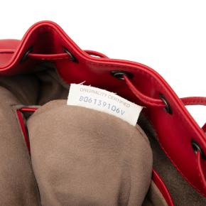 Bottega Veneta Red Leather Intrecciato Backpack 6