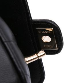 Chanel Black Lambskin CC in Love Heart Necklace Bag 6