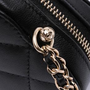 Chanel Black Lambskin CC in Love Heart Necklace Bag 8