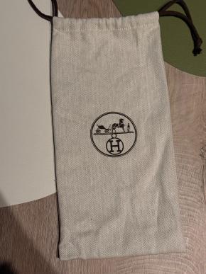 Hermes Black Leather Oran Sandals 7