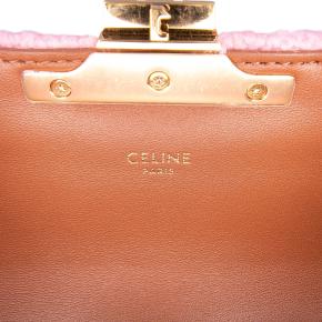Celine Pink Tweed Claude Chain Shoulder Bag 5