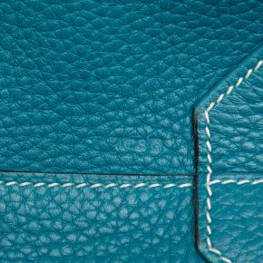 Hermes Blue Izmir And Malachite Clemence Double Sens 45 6