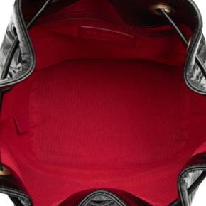 Chanel Black Shiny Aged Calfskin CC Chain Drawstring Bucket Bag 5