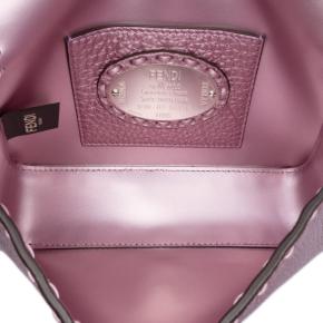 Fendi Pink Mini Metallic Leather Baguette Satchel 4