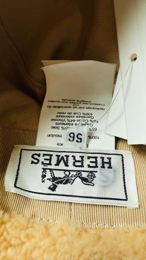 Hermès Sheepskin Fauve Mouton Bicolore Hat 5