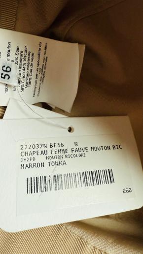 Hermès Sheepskin Fauve Mouton Bicolore Hat 8