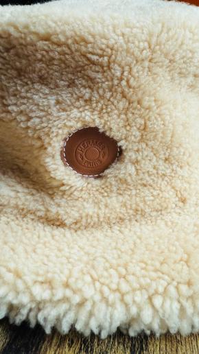 Hermès Sheepskin Fauve Mouton Bicolore Hat 3