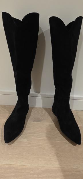 Ralph Lauren Polo Long Black Suede Boots 2