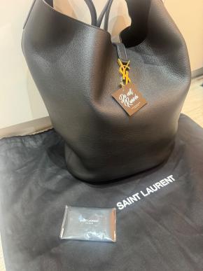 Saint Laurent Black Le 5 à 7 Hobo black leather bucket bag 11