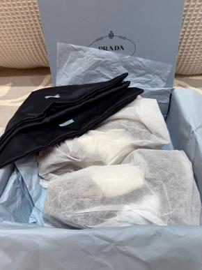 Prada Velvet Peep Toe Sandals 8