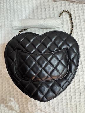 Chanel Large Quilted Heart Bag 14