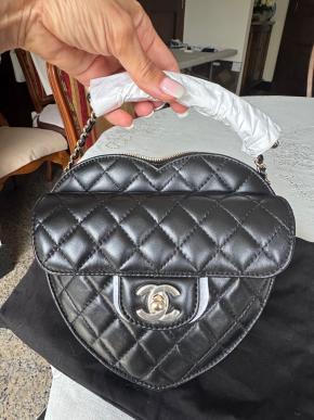 Chanel Large Quilted Heart Bag 9