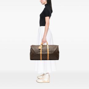 Louuis Vuitton Coated Canvas Monogram Keepall 60 8