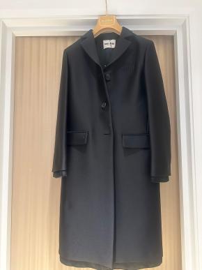 Miu Miu Black Wool  Midi Coat 2025 2
