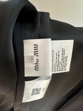 Miu Miu Black Wool  Midi Coat 2025 6