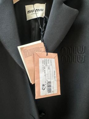 Miu Miu Black Wool  Midi Coat 2025 7