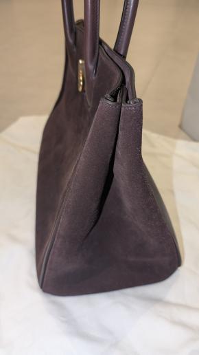 Burberry Brown Suede Rocking Horse Tote 4