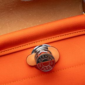 Hermes Orange Toile Herbag Zip 31 5