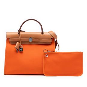 Hermes Orange Toile Herbag Zip 31 8