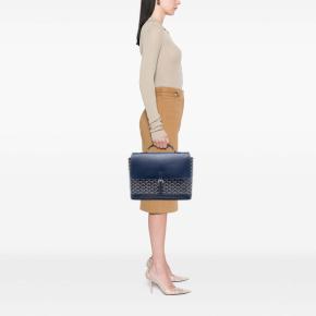 Goyard Blue Goyardine Citadin PM 7