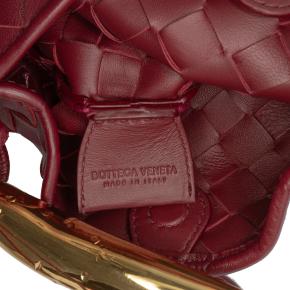 Bottega Veneta Burgundy Baby Lambskin Intrecciato Sardine Satchel 5
