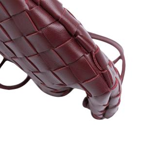 Bottega Veneta Burgundy Baby Lambskin Intrecciato Sardine Satchel 6