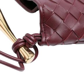 Bottega Veneta Burgundy Baby Lambskin Intrecciato Sardine Satchel 8