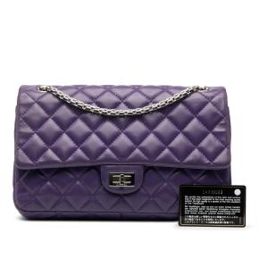 Chanel Purple Quilted Lambskin Reissue 2.55 Double Flap 226 8