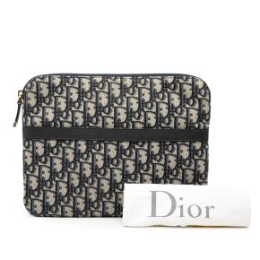 Dior Blue Oblique Canvas Clutch 8