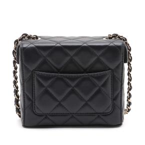 Chanel Black Small CC Quilted Lambskin Secret Box Bag 2