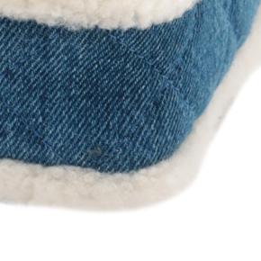 Chanel Blue Medium Shearling Denim Egypt Hieroglyph Single Flap 11