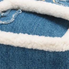 Chanel Blue Medium Shearling Denim Egypt Hieroglyph Single Flap 9