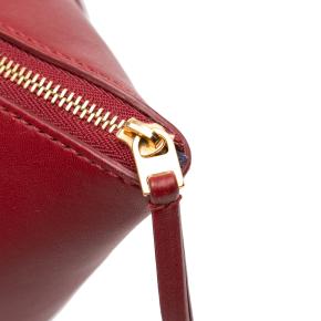 Celine Red Lambskin Berlingot Clutch 9