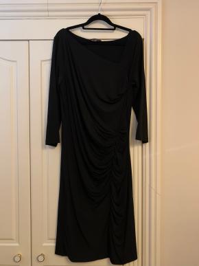 MaxMara Black Crepe Midi Dress 4