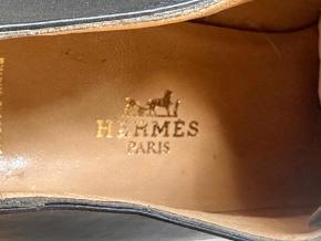 Hermes Vintage Black Leather Ladies Brogues 6