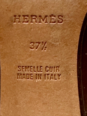 Hermes Vintage Tan Leather Brogues 6