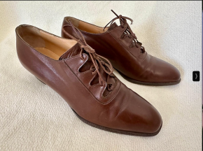 Hermes Vintage Tan Leather Brogues 2