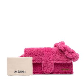 Jacquemus Pink Shearling Le Bambidou Shoulder Bag 10