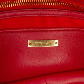 Miu Miu Red Leather Matelasse Nappa Clutch 5