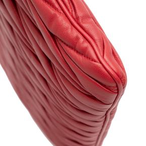 Miu Miu Red Leather Matelasse Nappa Clutch 8