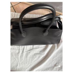 The Row Black Leather Margaux 15 5