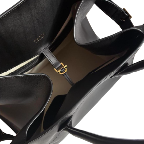 The Row Black Leather Margaux 15 5