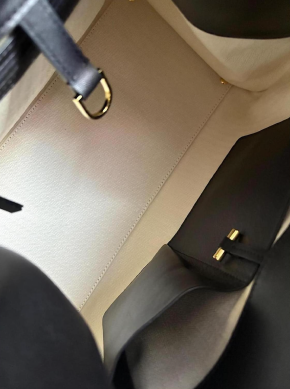 The Row Black Leather Margaux 15 4