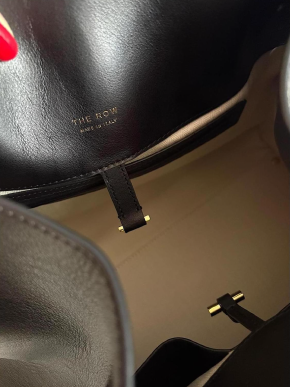 The Row Black Leather Margaux 15 3