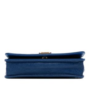 Chanel Blue Quilted Caviar Boy Wallet on Chain 3