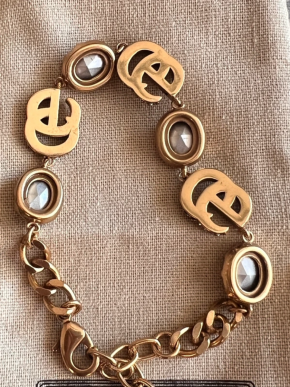 Gucci Gold Plated/Crystal Bracelet 4